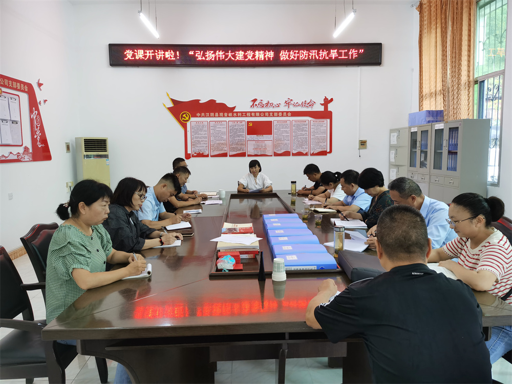 党建领航促发展 砥砺奋进谱新篇——2022年汉阴县水利局党建工作综述