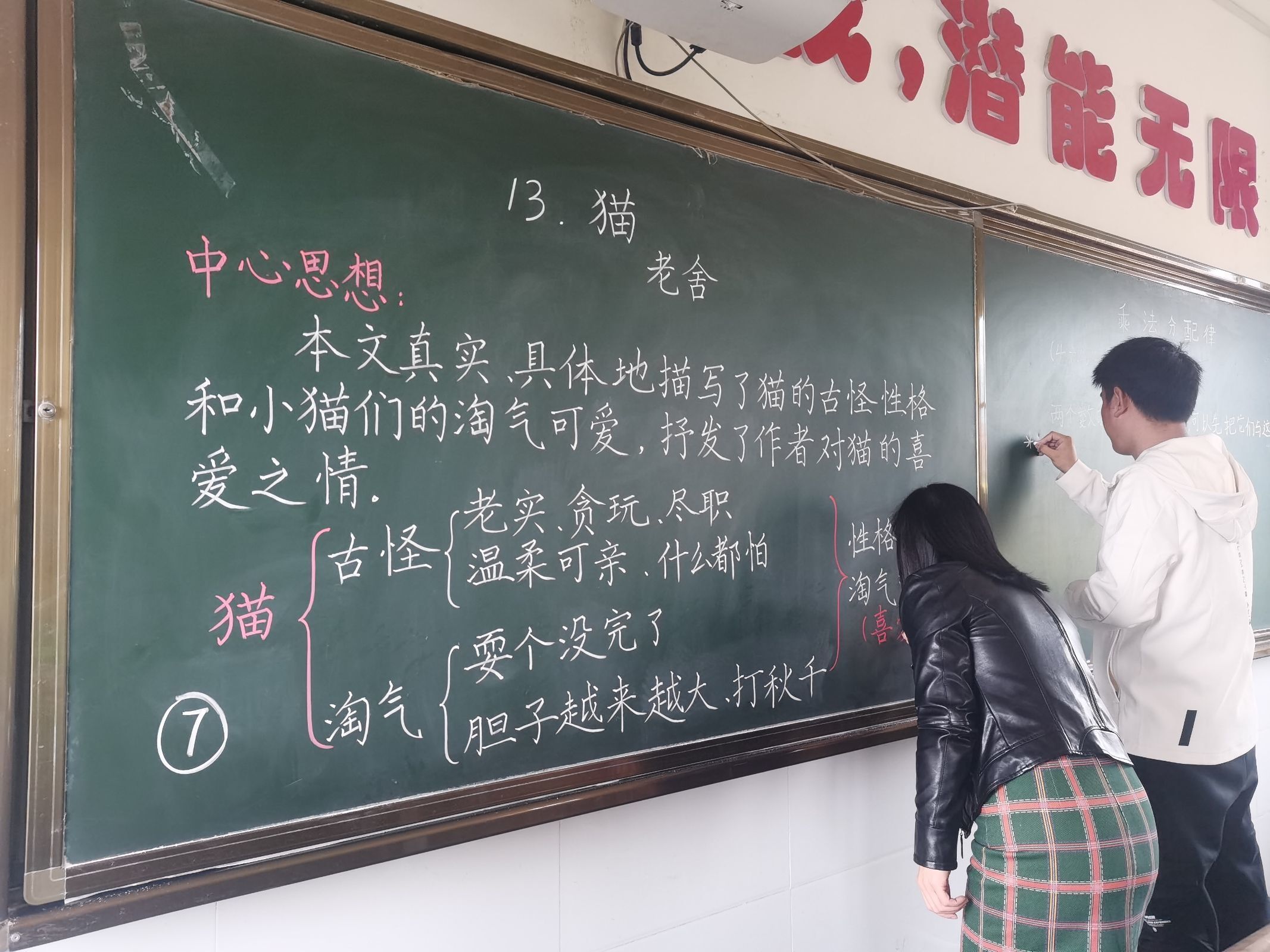 城关镇太平小学举办教师粉笔字板书设计比赛活动