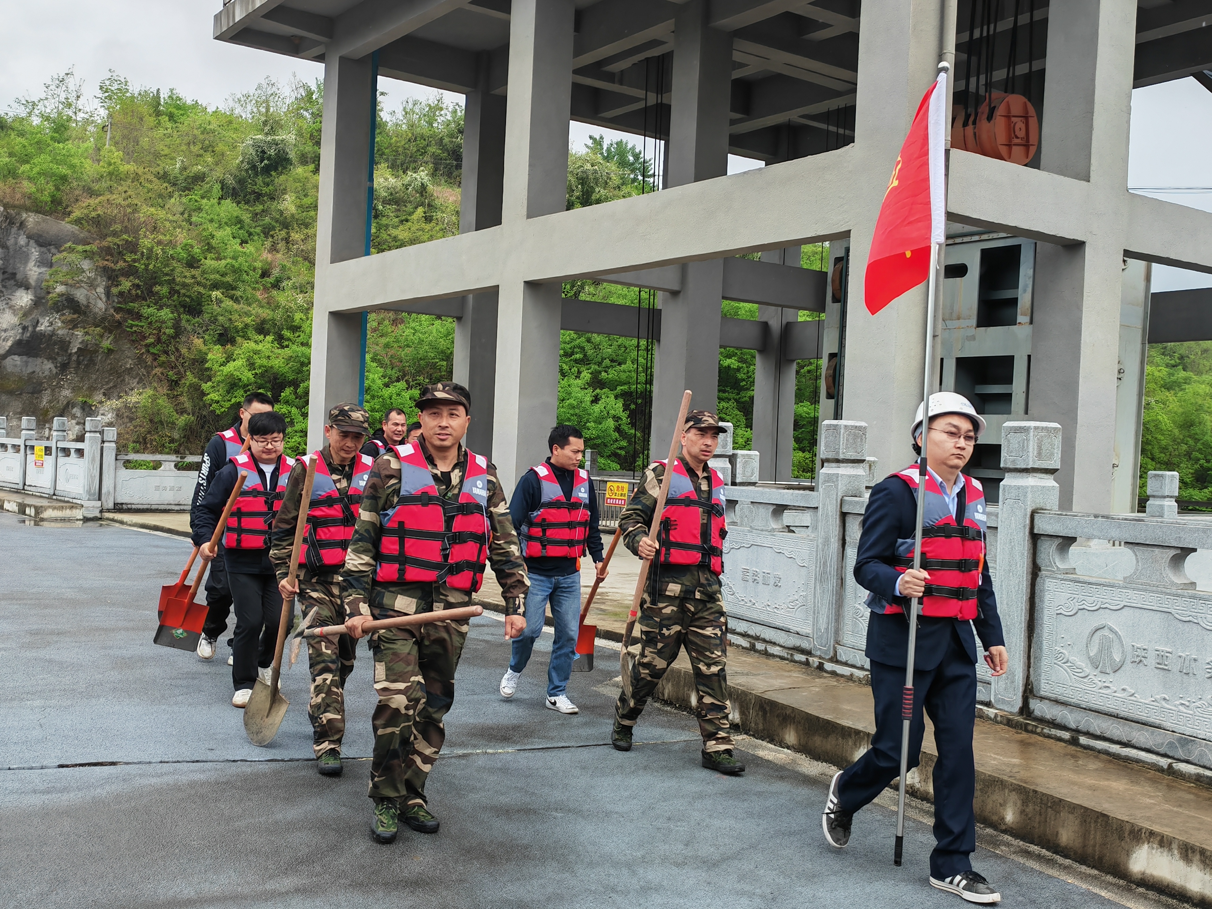 汉阴县洞河水库开展防汛应急实战演练