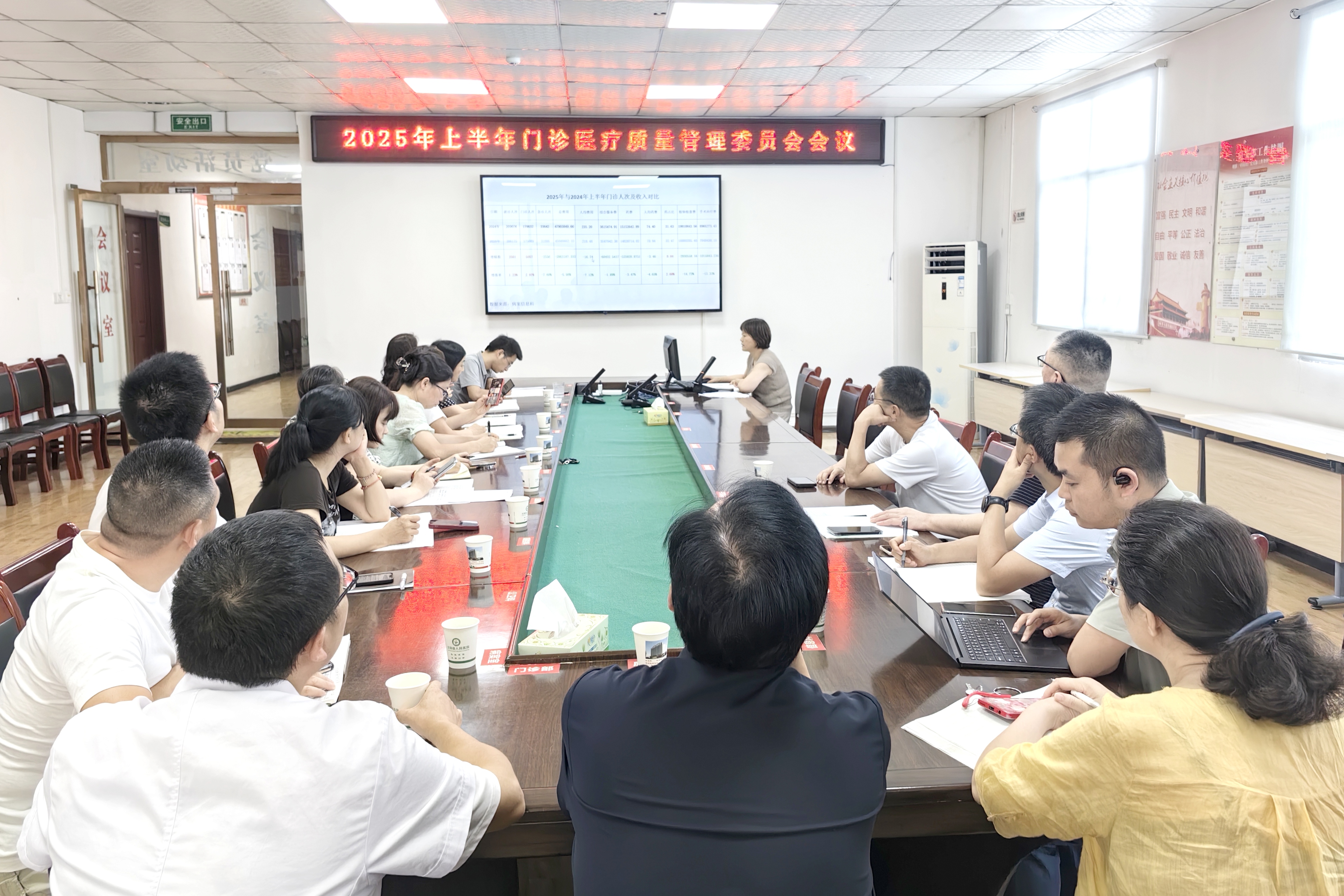 汉阴县人民医院召开2025年上半年门诊质量管理委员会会议