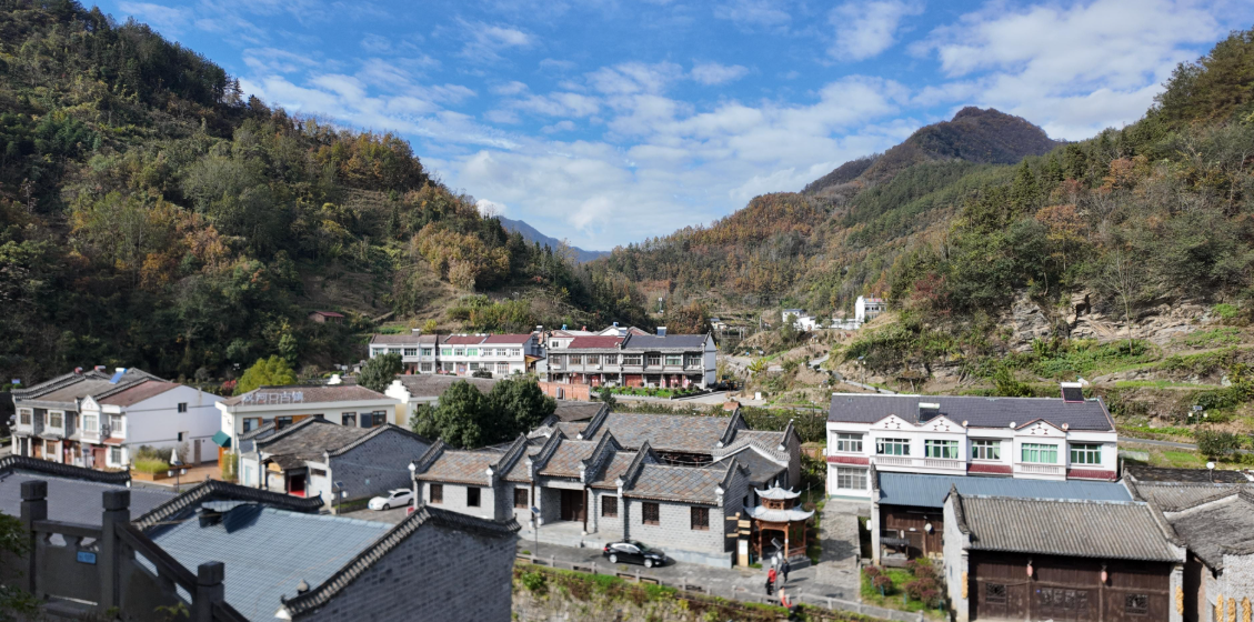 双河口古镇的晴冬