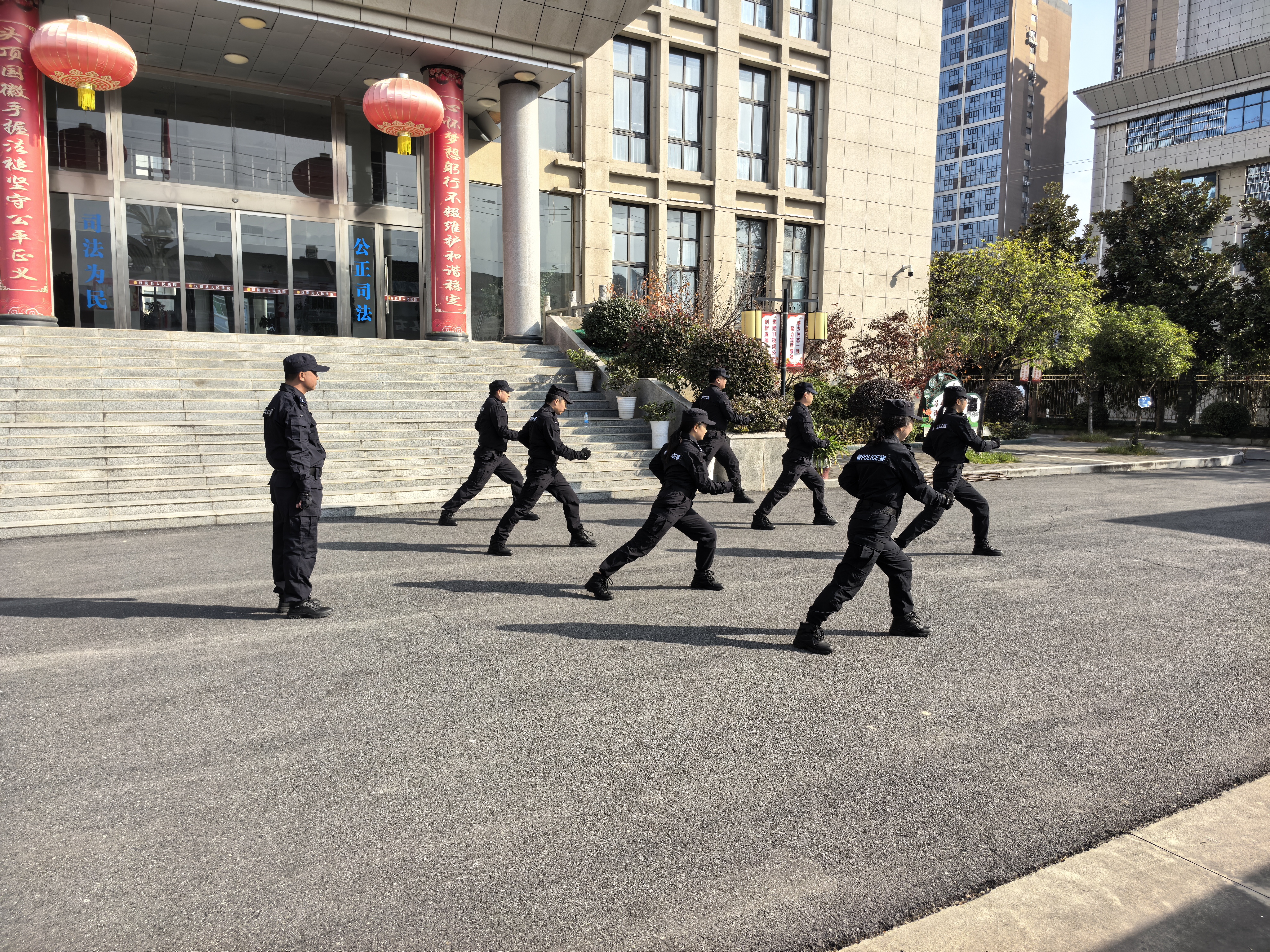 汉阴法院司法警察大队开展冬季体技能训练活动